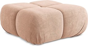 Pufa - z tkaniny szenilowej - brzoskwiniowy - LOKUA