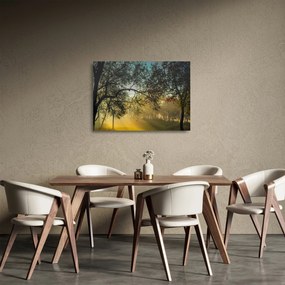Obraz na szkle - wschód słońca (70x50 cm)
