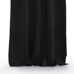 Czarna zasłona zaciemniająca 140x245 cm Eyelets – Restilo
