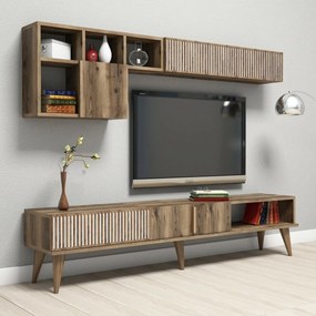 Ściana telewizyjna Milan Walnut