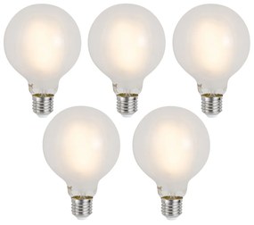 Zestaw 5 Inteligentne ściemnialne żarówki LED E27 G95 matowe 7W 806lm 2700-6500K