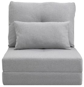 HOMCOM Sessel składana mata do spania, design 2 w 1, odpinana poduszka, 60 x 80 x 56 cm, szary