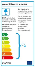 Czarna żelazna lampa stojąca Leitmotiv Fit