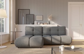 Masseno Narożnik CORSO z funkcją spania i pojemnikiem na pościel Narozniki L, Rozkładana sofa - Szary, NOW OR NEVER 92