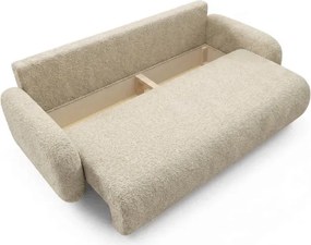 Sofa VIDI Rozkładana Dwuosobowa Beżowa Boucle Japandi