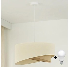 Brilagi - LED Żyrandol na lince LYRA 1xE27/15W/230V kremowy/beżowy