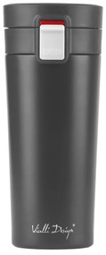 Czarny podróżny kubek termiczny Vialli Design Fuori, 400 ml