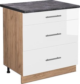 Szafka dolna do kuchni biały wysoki połysk 80x60x82 fame-line