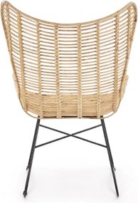 Designerski fotel rattanowy na płozach Indiana