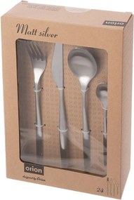 Sztućce ze stali nierdzewnej w kolorze srebra 24 szt. – Orion
