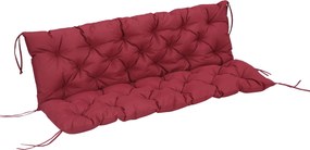 Outsunny Poduszka na ławkę z paskami mocującymi, dla maksymalnie 3 osób, grube wypełnienie z pianki