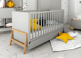 Łóżeczko dziecięce 70x140 z funkcją tapczanika Lotta Grey