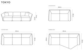 Zielony aksamitny narożnik Tokyo – Cosmopolitan Design