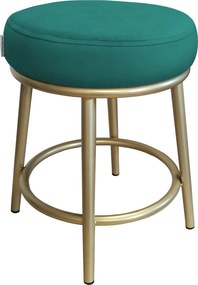 Taboret Ben tkanina Welur stelaż metalowy STOŁEK LOFT : Kolor Stelaża - Złoty, Kolor tkaniny - VELVET - MG20, Typ tkaniny - Velvet