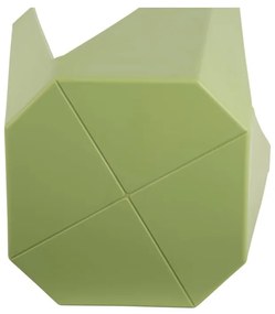 Zielony plastikowy stołek Cherish – Leitmotiv