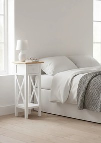 Biały stolik boczny drewniany M0-L56