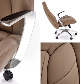 Ciemno-beżowy fotel gabinetowy Darwin Halmar