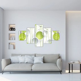 Obraz abstrakcji z drzewami (125x70 cm)