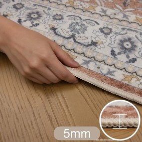 Dywan vintage INKA Ornament z Efektem Postarzenia Terakota 140 cm x 200 cm
