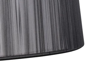 Czarna lampa wisząca z nitkowym abażurem - 24X połysk V160 F3-H10