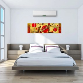 Abstrakcyjny obraz z dwiema kobietami (170x50 cm)