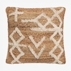 Kwadratowa Poduszka Z Juty I Bawełny (45x45 Cm) Bato Naturalny - Sklum
