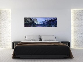 Obraz zimowego górskiego krajobrazu (170x50 cm)