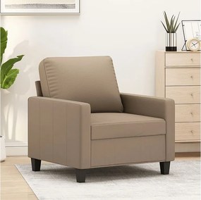 Fotel Cappuccino 60 cm z Ekoskóry Nowoczesny Wygodny z Solidną Metalową Ramą