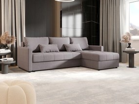 BEDANTE narożnik MOS L BIS Cosmic 160 szary prawa z funkcją spania sofa w kształcie litery L z pojemnikiem na pościel sofa do salonu kanapa sofa rozkładana