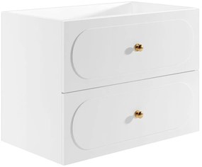 Szafka łazienkowa wisząca  pod umywalkę - Biała - 80 cm - SATOBAL