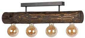 Spot-Light DO6997456 - Przysufitowy żyrandol TRABO 4xE27/60W/230V sosna