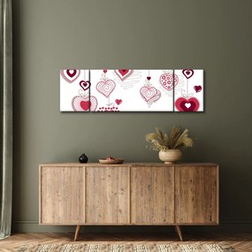 Obraz malowanych serc (170x50 cm)