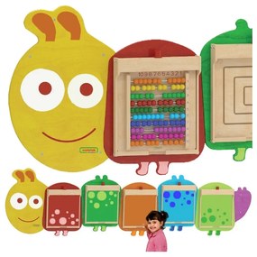Masterkidz system do montażu 5 ściennych tablic edukacyjnych flex - gąsienica