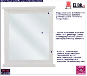 Lustro łazienkowe Fadio 7X
