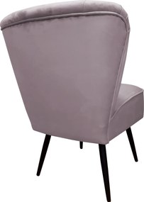 Fotel PRL tkanina Welur nogi metalowe : Kolor nogi - Czarna stożek, Kolor tkaniny - VELVET - MG55