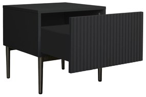 Zestaw szafek nocnych Nicole 46 cm - czarny / czarne nóżki