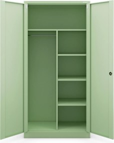Socjalna szafa ubraniowa Dawid Fresh Style 90x45x185 cm pastelowy zielony