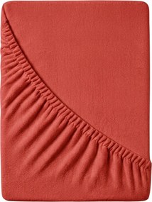 PrzytulneMieszkanie.pl Prześcieradło frotte EXCLUSIVE czerwone 160x200 cm