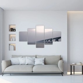 Obraz mostu we mgle (125x70 cm)