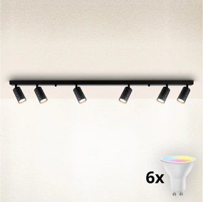 Brilagi - LED RGBW ściemnialna oprawa punktowa SELE DIAMANT 6xGU10/6,5W/230V Wi-Fi czarna