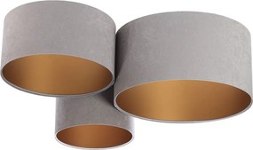 Szaro-złota okrągła plafoniada glamour R2-R88