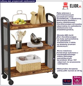 Industrialny Mobilny Stolik Barowy Do Kuchni I Jadalni G1-F63