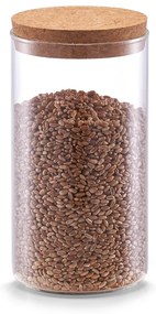 Smukły słoik z korkową pokrywką, 1100 ml