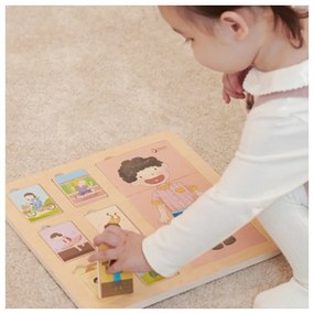 Classic world tablica edukacyjna ciało ludzkie układanka klocki puzzle dla dzieci dopasuj montessori 19 el.