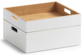 Pudełko do przechowywania z bambusa 30 x 27 x 10,5 cm