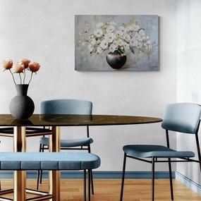 Obraz bukiet kwiatów w czarnej wazie