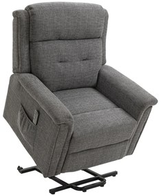 HOMCOM Fotel Relaksacyjny Pomoc Wstawaniu Fotel Z Podnóżkiem 92cm | Aosom PL