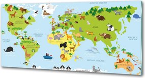 Panel do kuchni Mapa zwierzęta