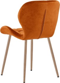 Krzesło jadalniane MANGO VELVET, terakota