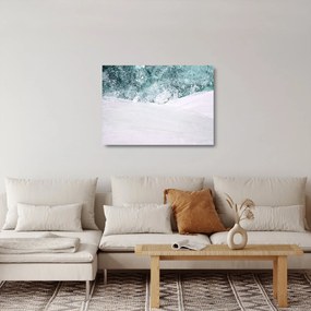 Obraz na szkle - Turkusowa abstrakcja (70x50 cm)